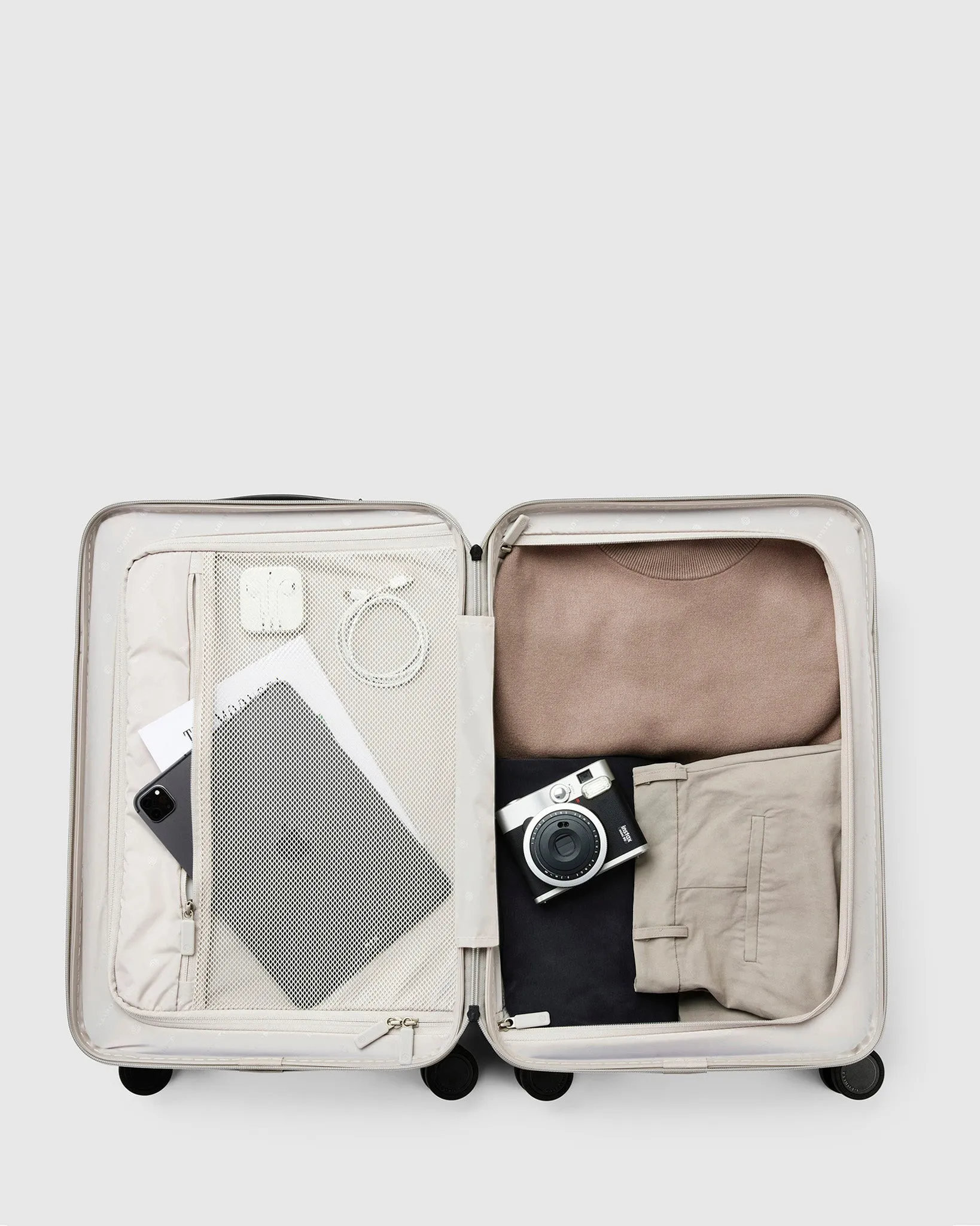 Carry On Expandable Suitcase - Oyster Beige