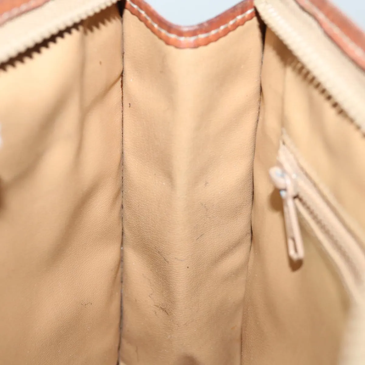 CELINE Macadam Canvas Clutch Bag PVC Brown Auth 68199