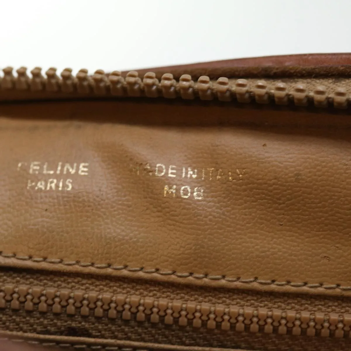CELINE Macadam Canvas Clutch Bag PVC Brown Auth 68199