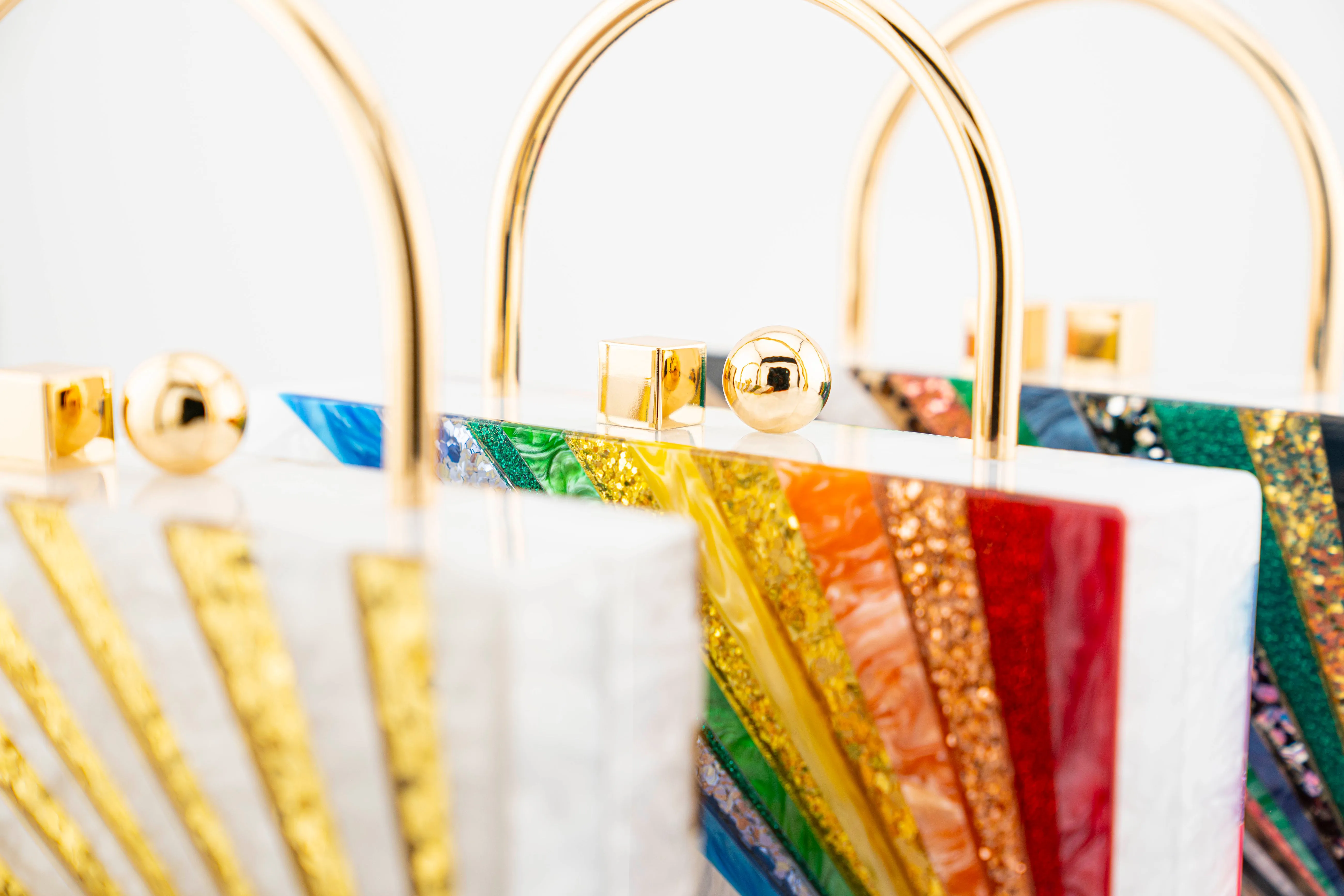 Clutch Purse Rainbow Starburst