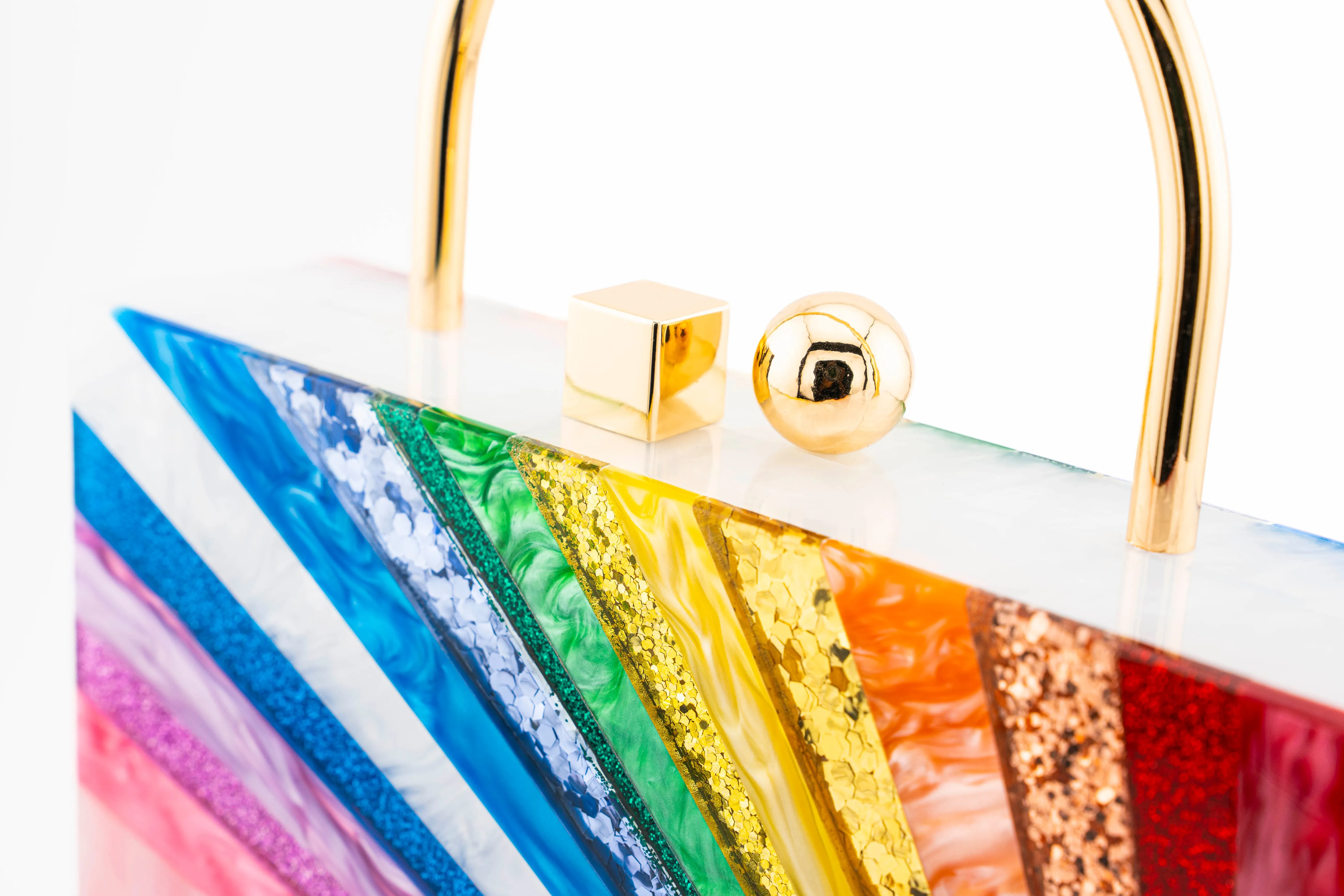 Clutch Purse Rainbow Starburst