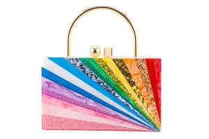 Clutch Purse Rainbow Starburst