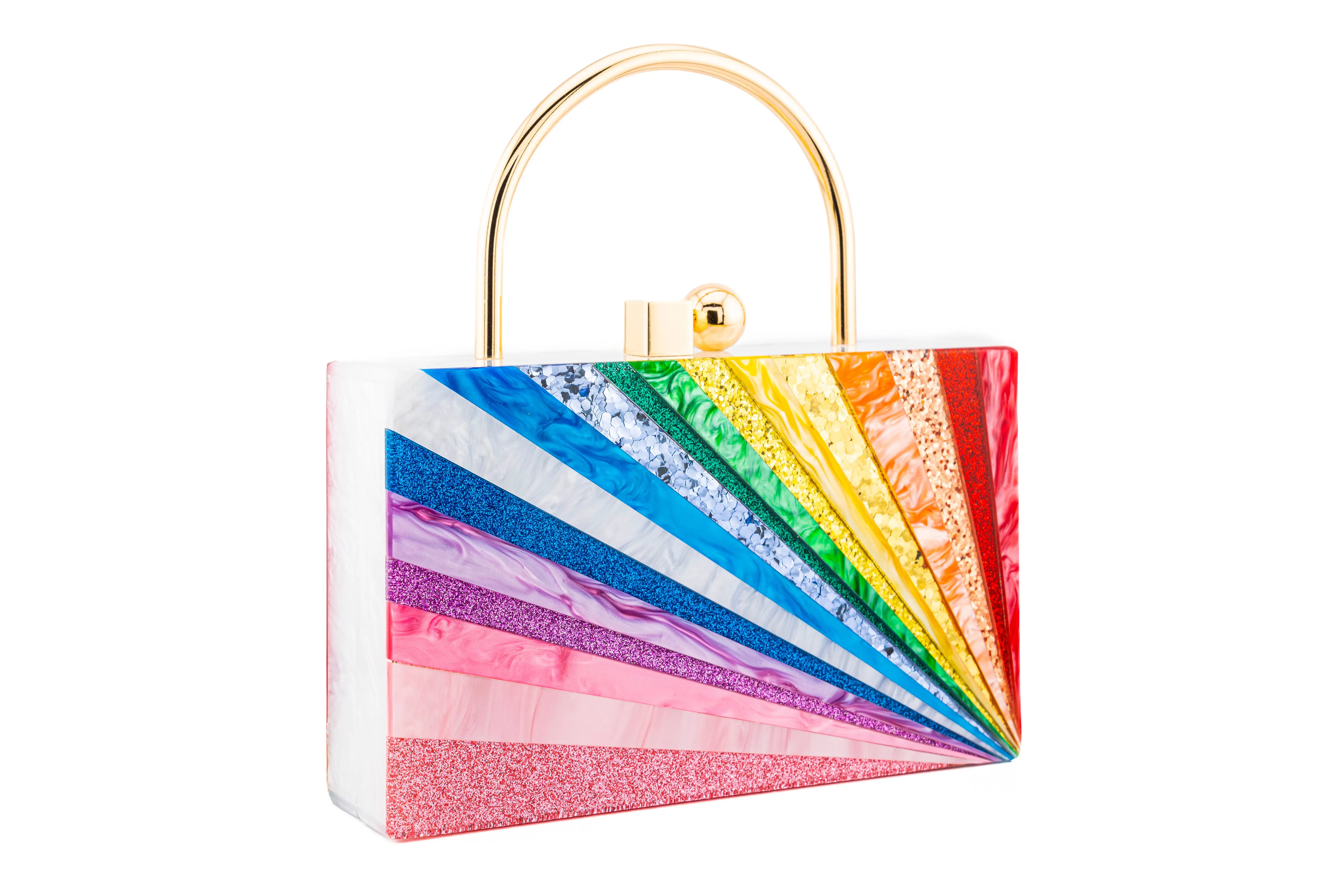 Clutch Purse Rainbow Starburst