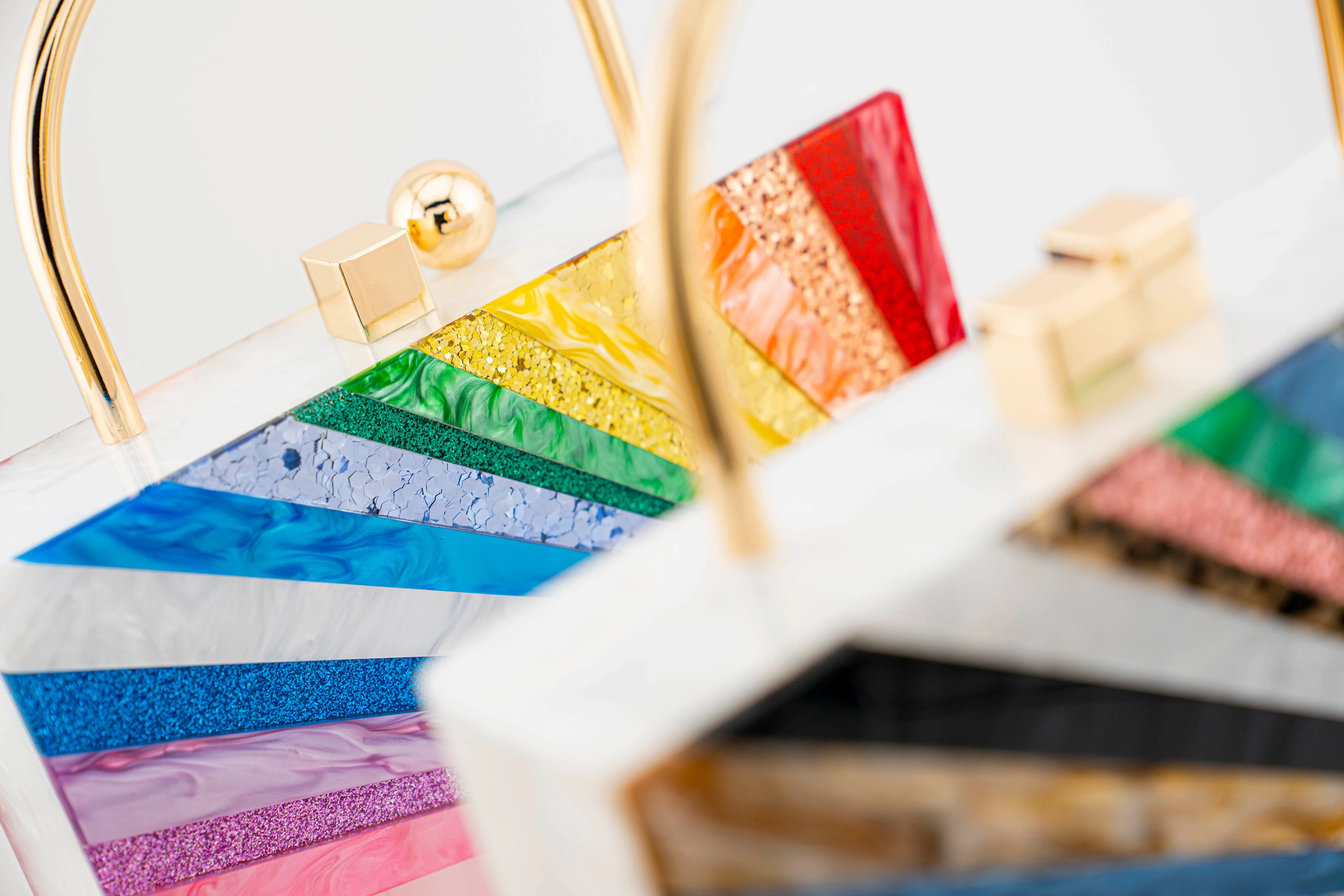 Clutch Purse Rainbow Starburst