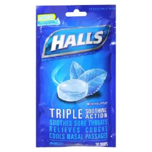 Cold and Cough Relief Halls® 5.4 mg Strength Lozenge 30 per Bag - Cadbury Adams USA  Mfr# 31254662936
