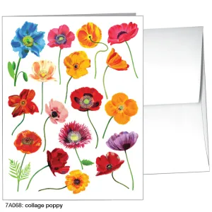 Collage Poppy, Greeting Card (8280)