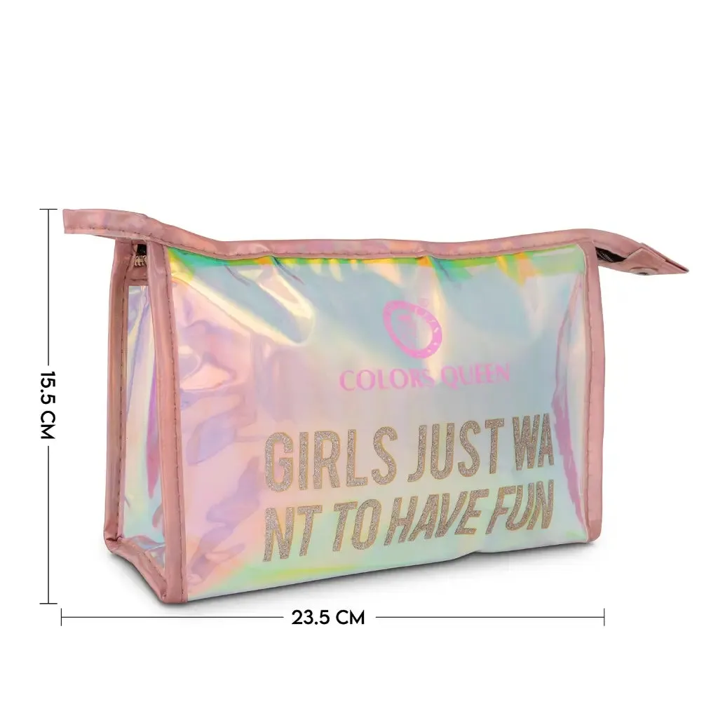 Colors Queen Metallic Makeup Pouch