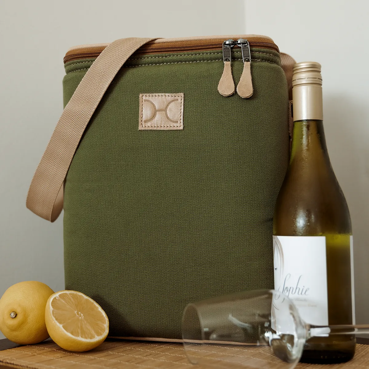Corporate Long Tom Wine Cooler Canvas & Leather