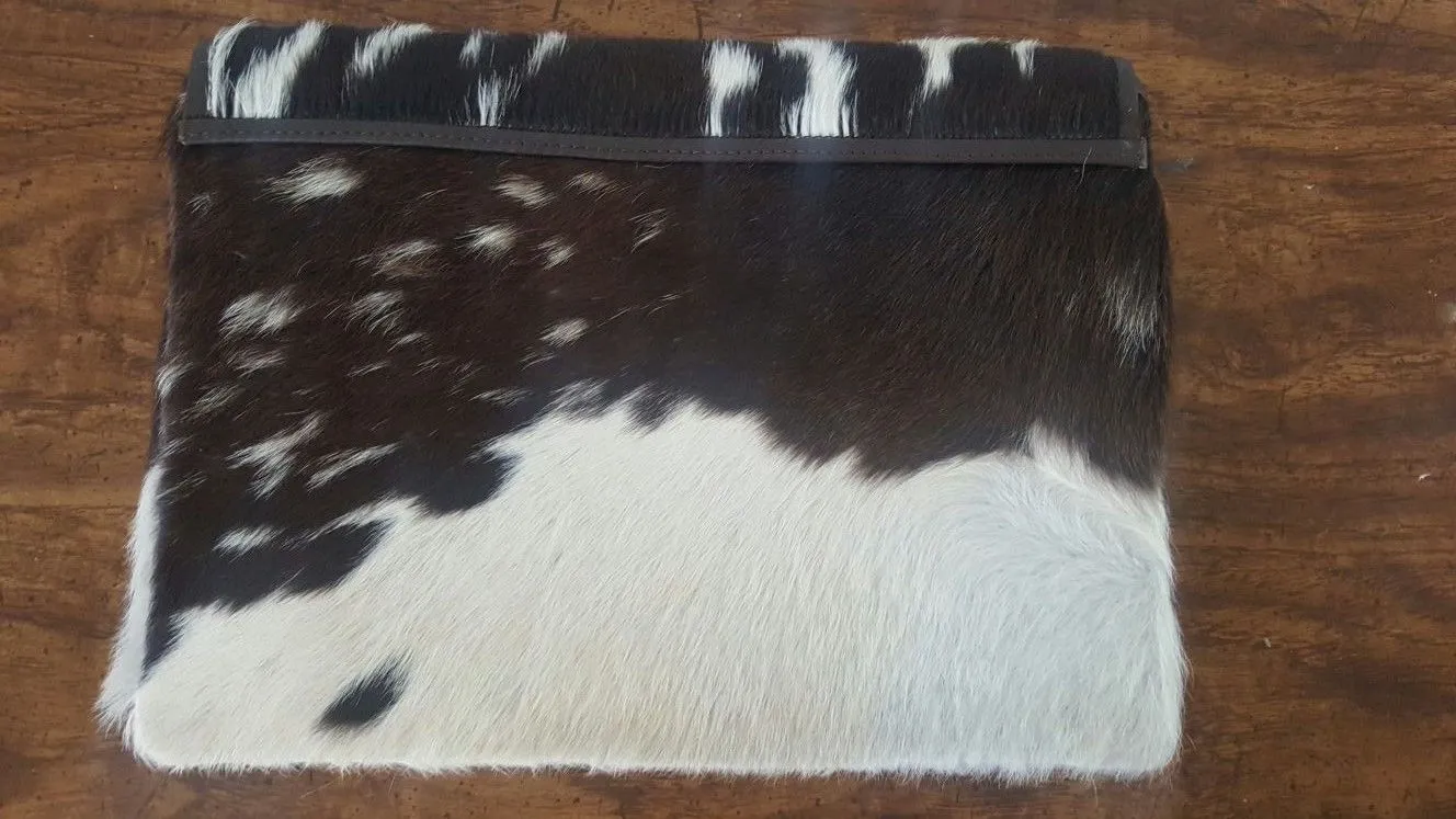 Cowhide Clutch Purse Envelope Wallet Organizer Wrist Purse