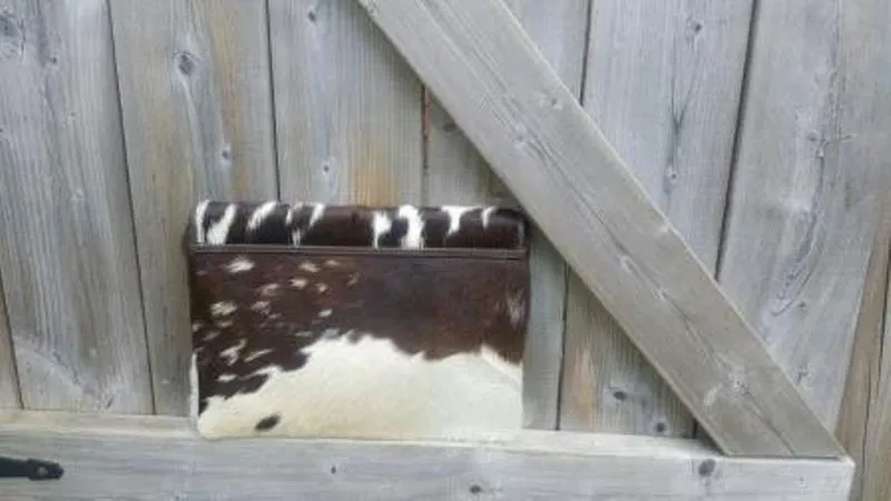Cowhide Clutch Purse Envelope Wallet Organizer Wrist Purse