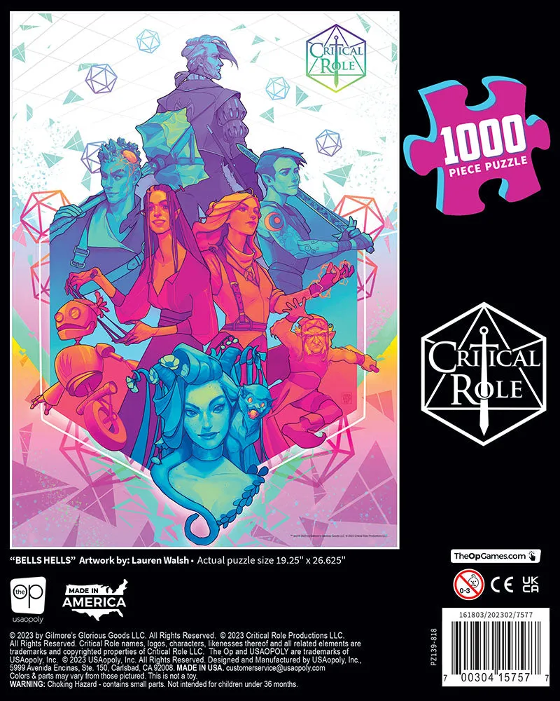 Critical Role “Bells Hells” 1000 Piece Puzzle