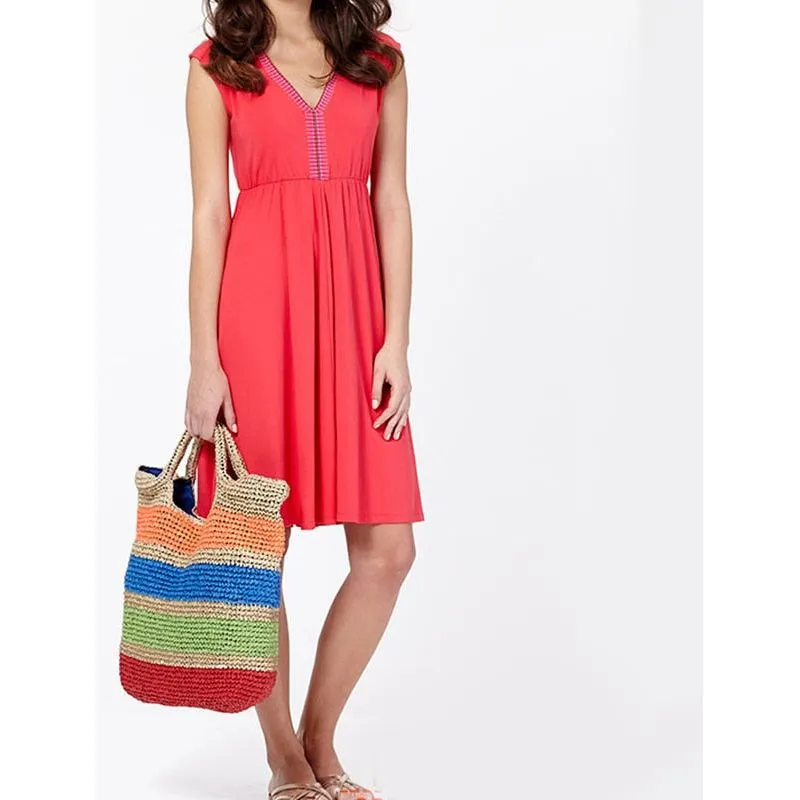 Crochet Summer Beach Tote Bags Colorful Straw Women Handmade Handbags