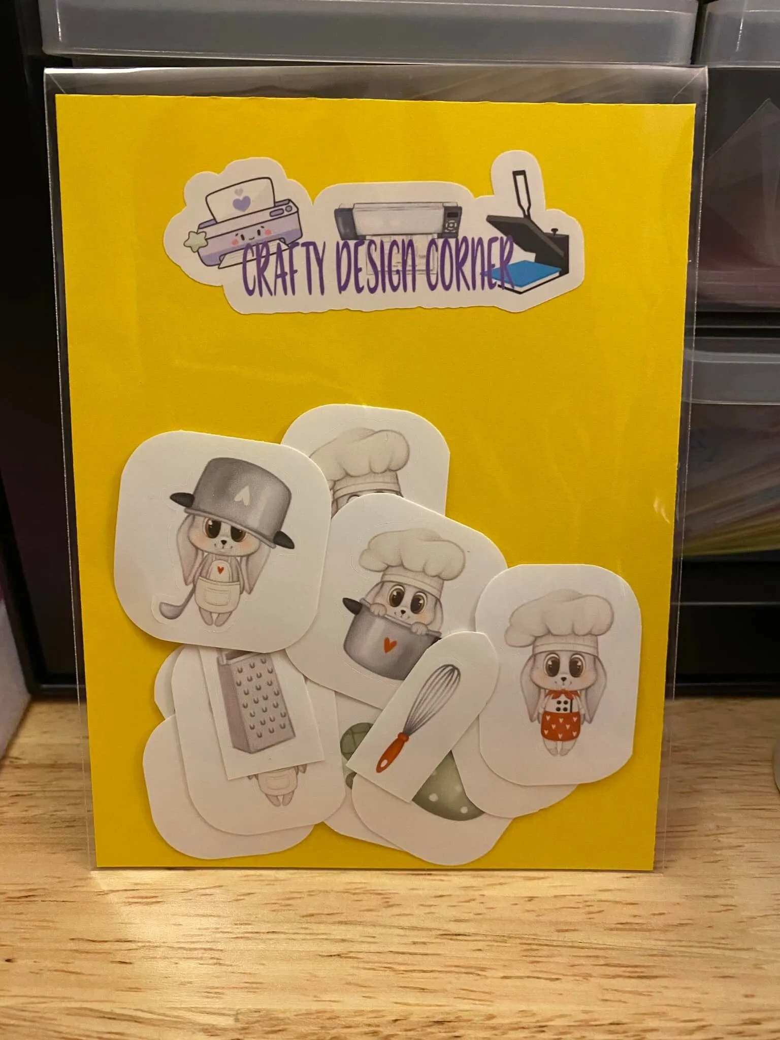 Cute Cooking Bunny Sticker Pack