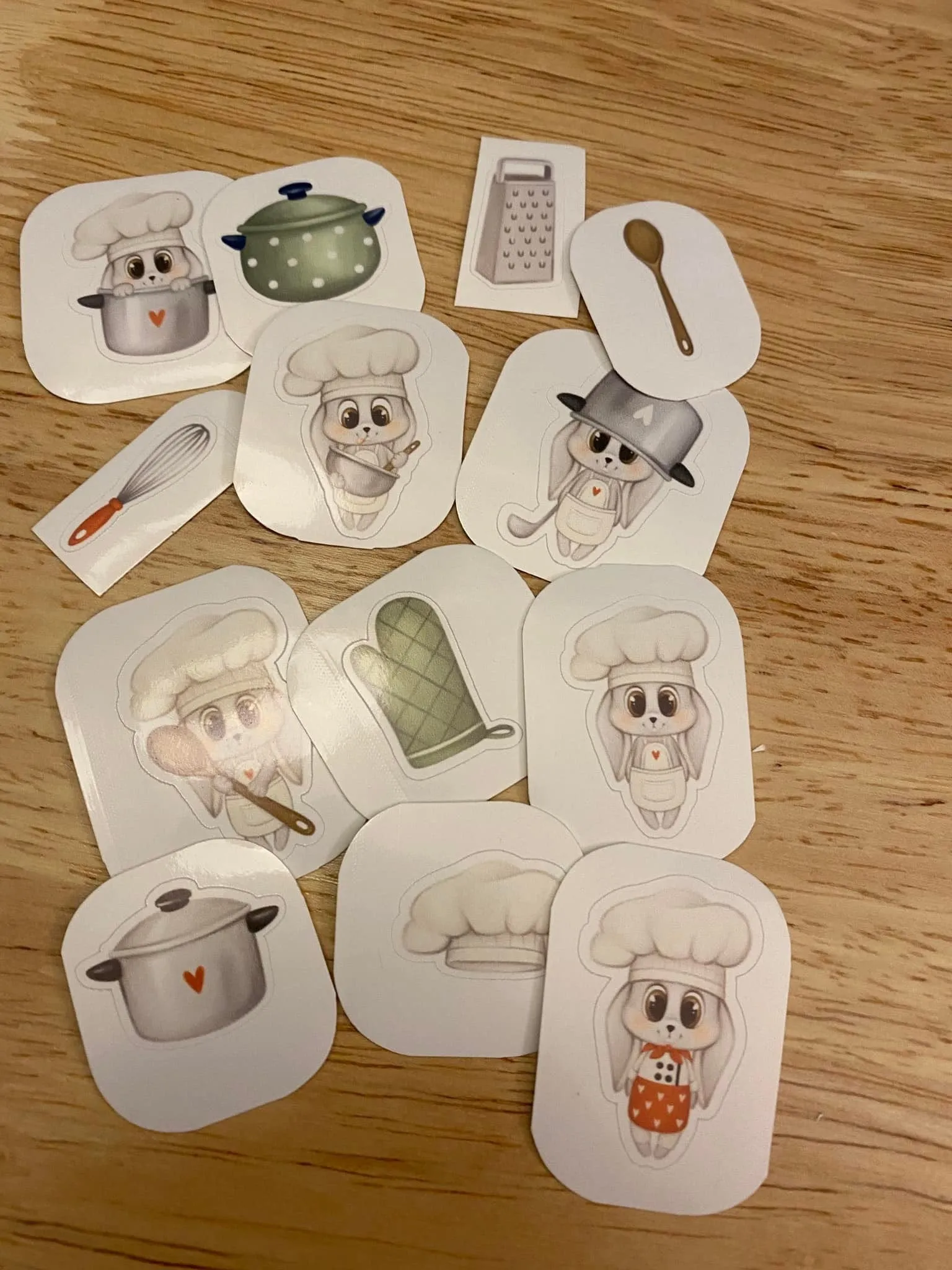 Cute Cooking Bunny Sticker Pack