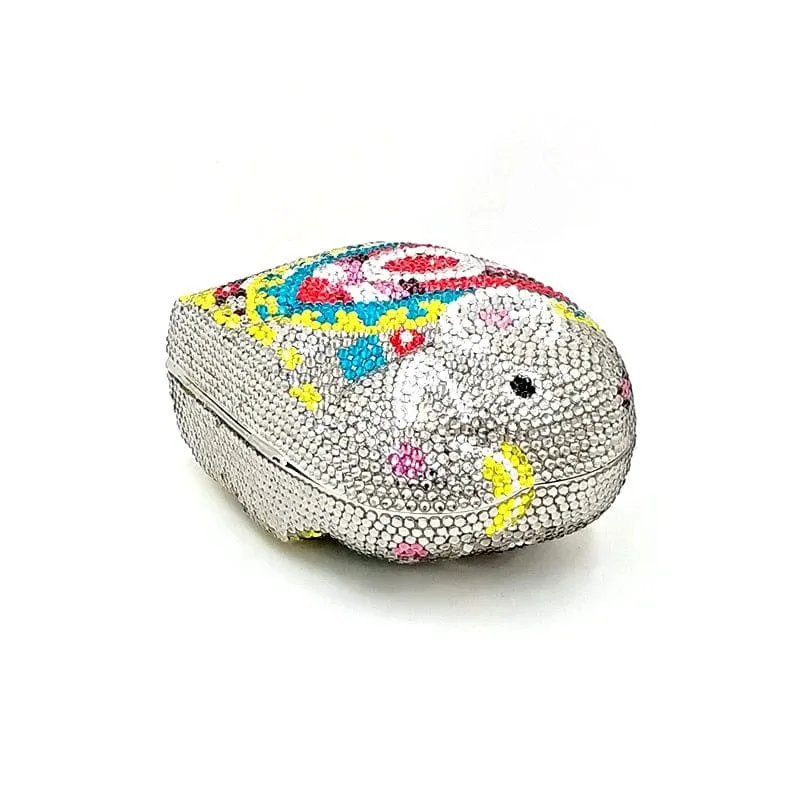Cute Mini Elephant Full Rhinestone Purse Clutch