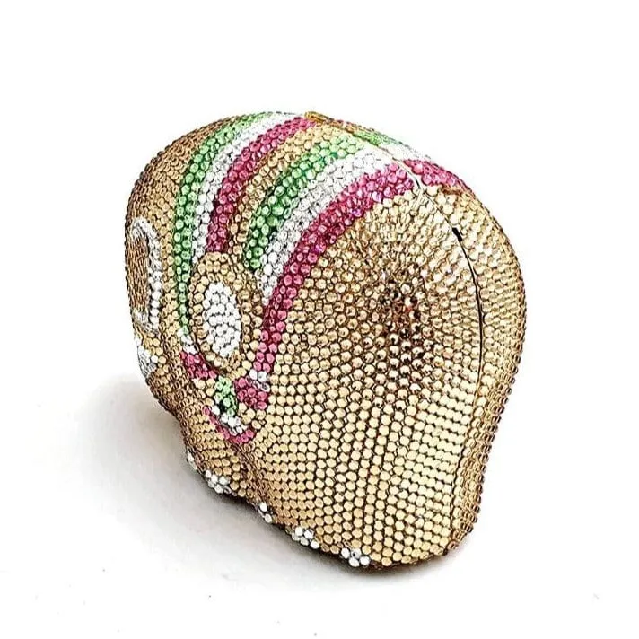 Cute Mini Elephant Full Rhinestone Purse Clutch