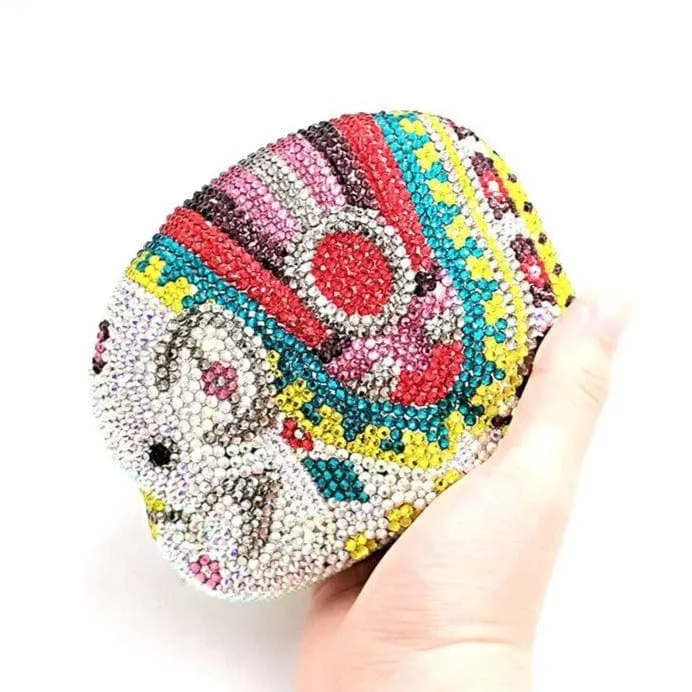 Cute Mini Elephant Full Rhinestone Purse Clutch