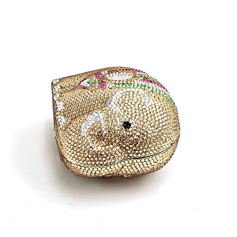 Cute Mini Elephant Full Rhinestone Purse Clutch