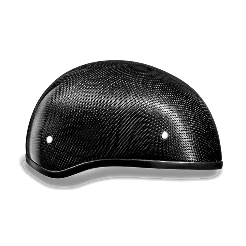 D2-GNS D.O.T. Daytona Skull Cap - Grey Carbon Fiber Helmet