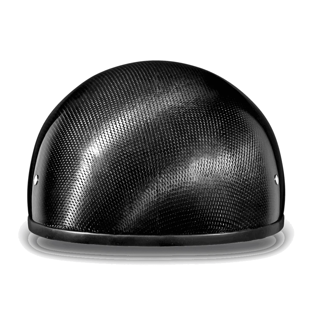 D2-GNS D.O.T. Daytona Skull Cap - Grey Carbon Fiber Helmet