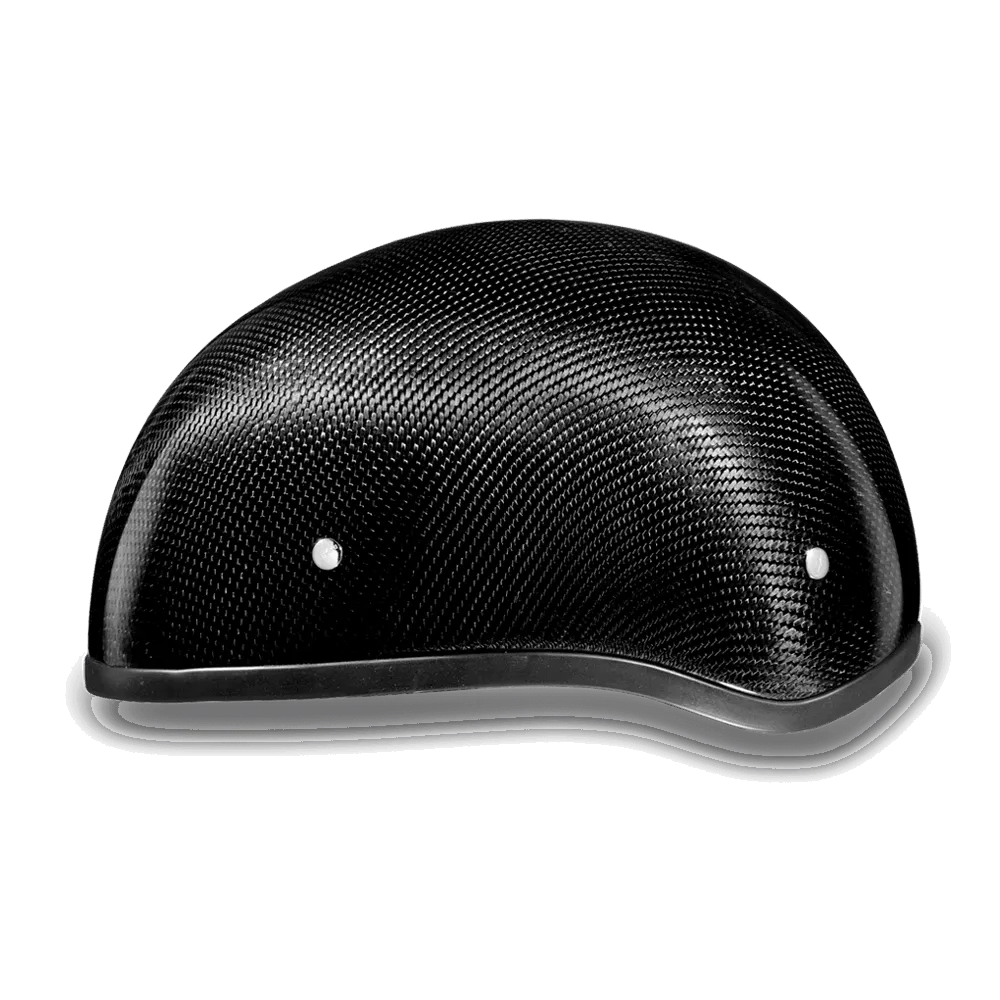 D2-GNS D.O.T. Daytona Skull Cap - Grey Carbon Fiber Helmet