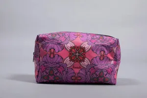 DAHLIA FLORAL PURPLE MAKEUP BAG