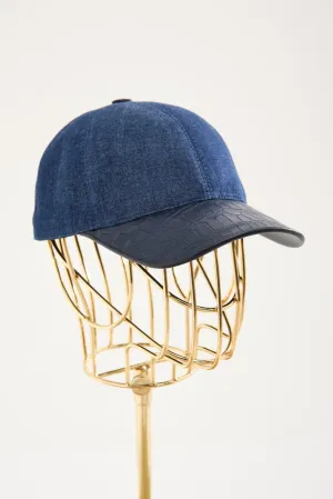 Dark Blue Crocodile Cap