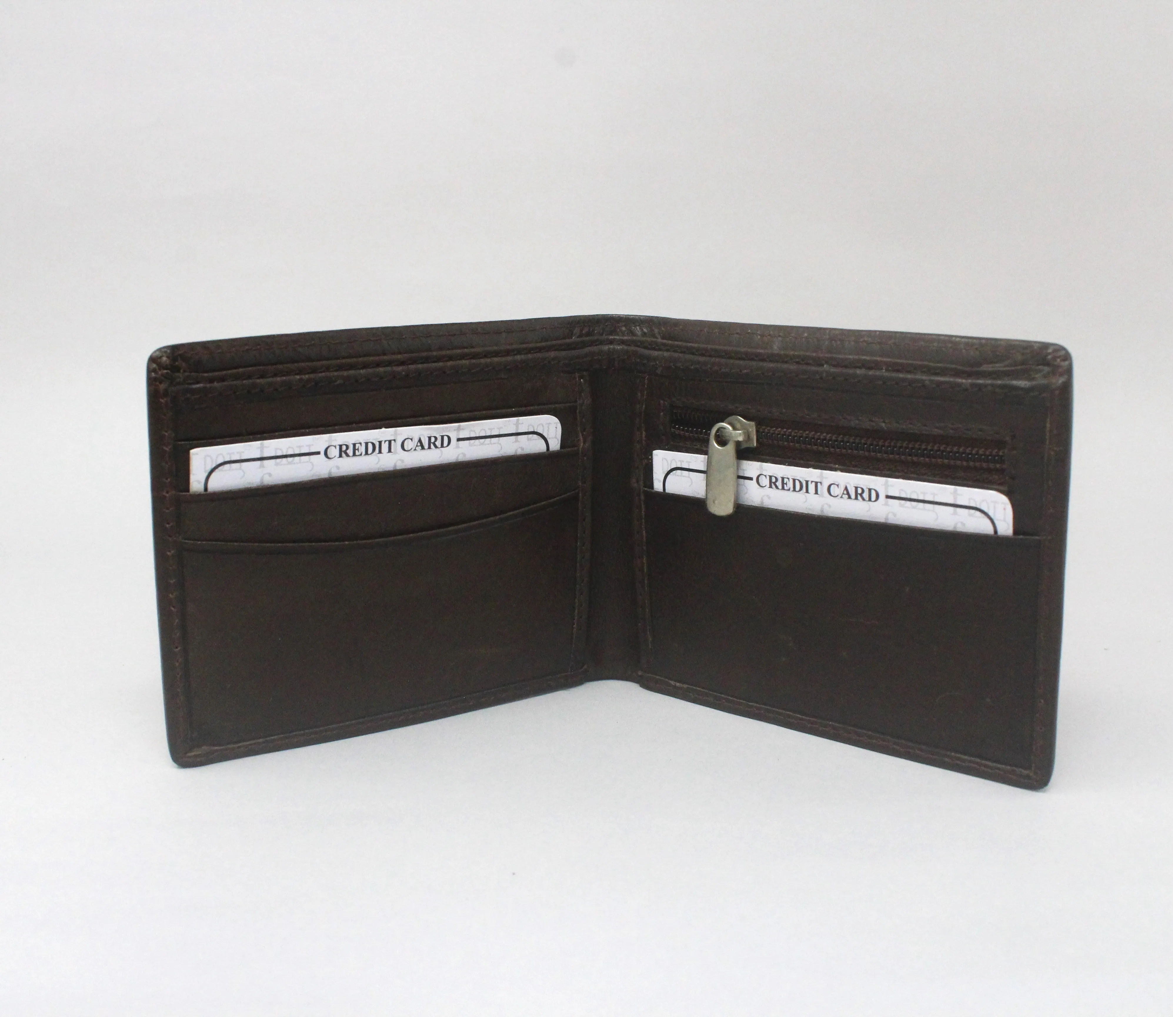 Dark Brown Finished Real Leather Wallet for  Men FLW3