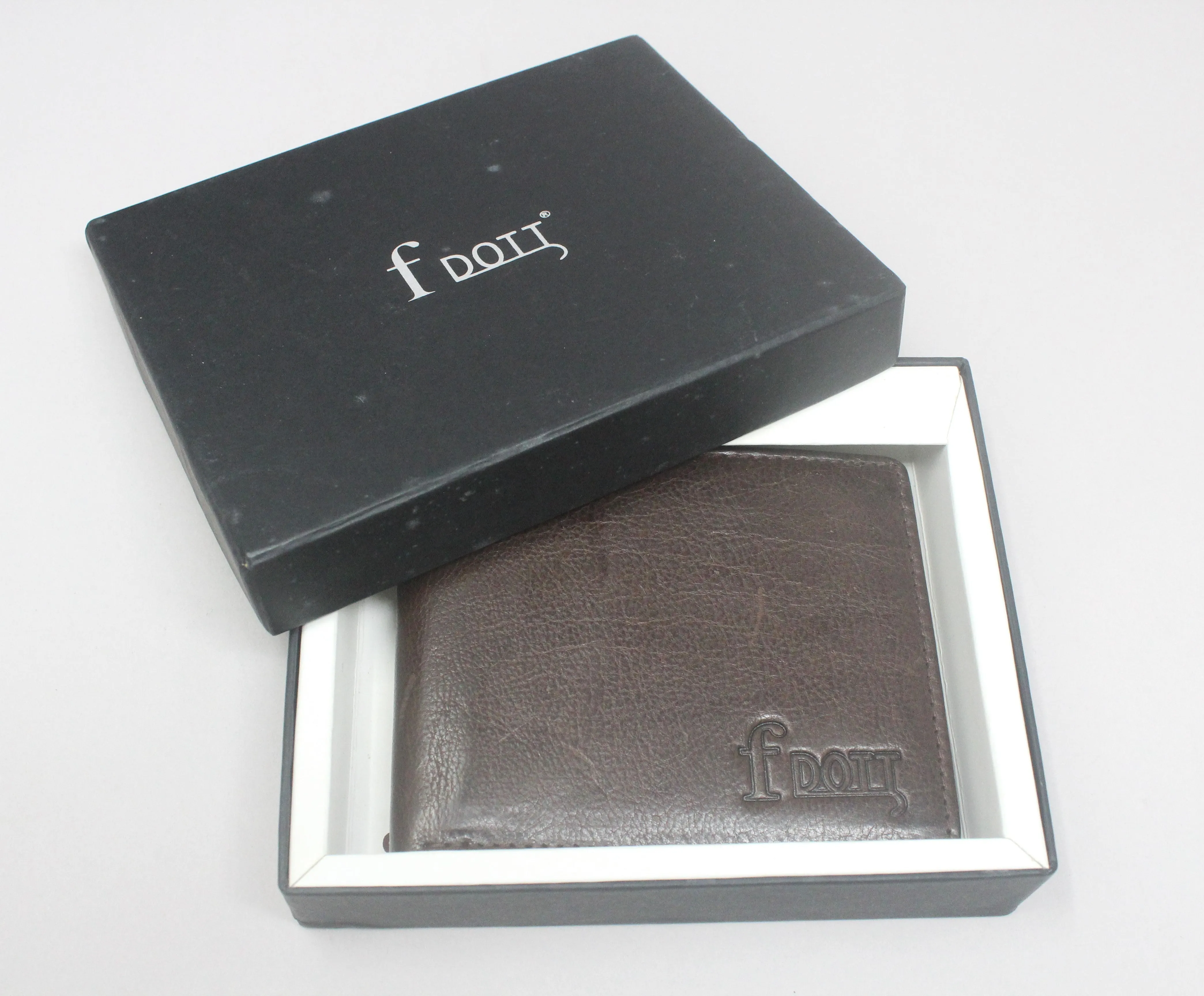 Dark Brown Finished Real Leather Wallet for  Men FLW3
