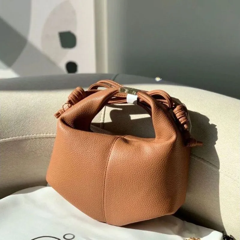 Designer Editon Grained Texured Taupe Crossbody Handbag