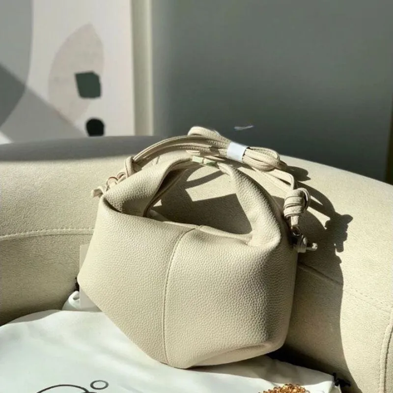 Designer Editon Grained Texured Taupe Crossbody Handbag