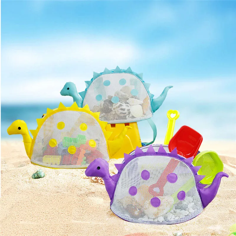Dinosaur Mesh Beach Bag Cartoon Sea Shell Swimming Storage