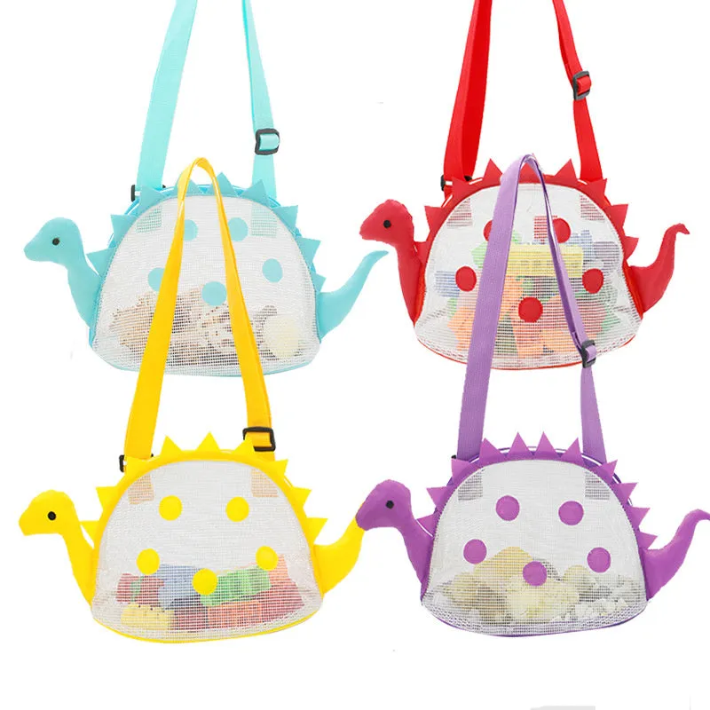 Dinosaur Mesh Beach Bag Cartoon Sea Shell Swimming Storage