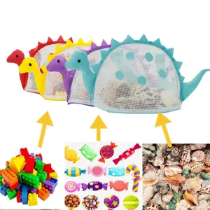 Dinosaur Mesh Beach Bag Cartoon Sea Shell Swimming Storage