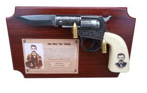 Doc Holliday Revolver Folding Knife & Display
