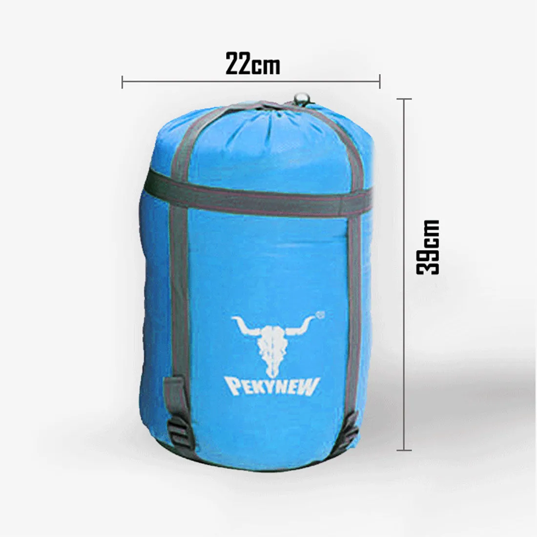 Double Camping Envelope Twin Sleeping Bag Thermal Tent Hiking Winter -10° C - blue