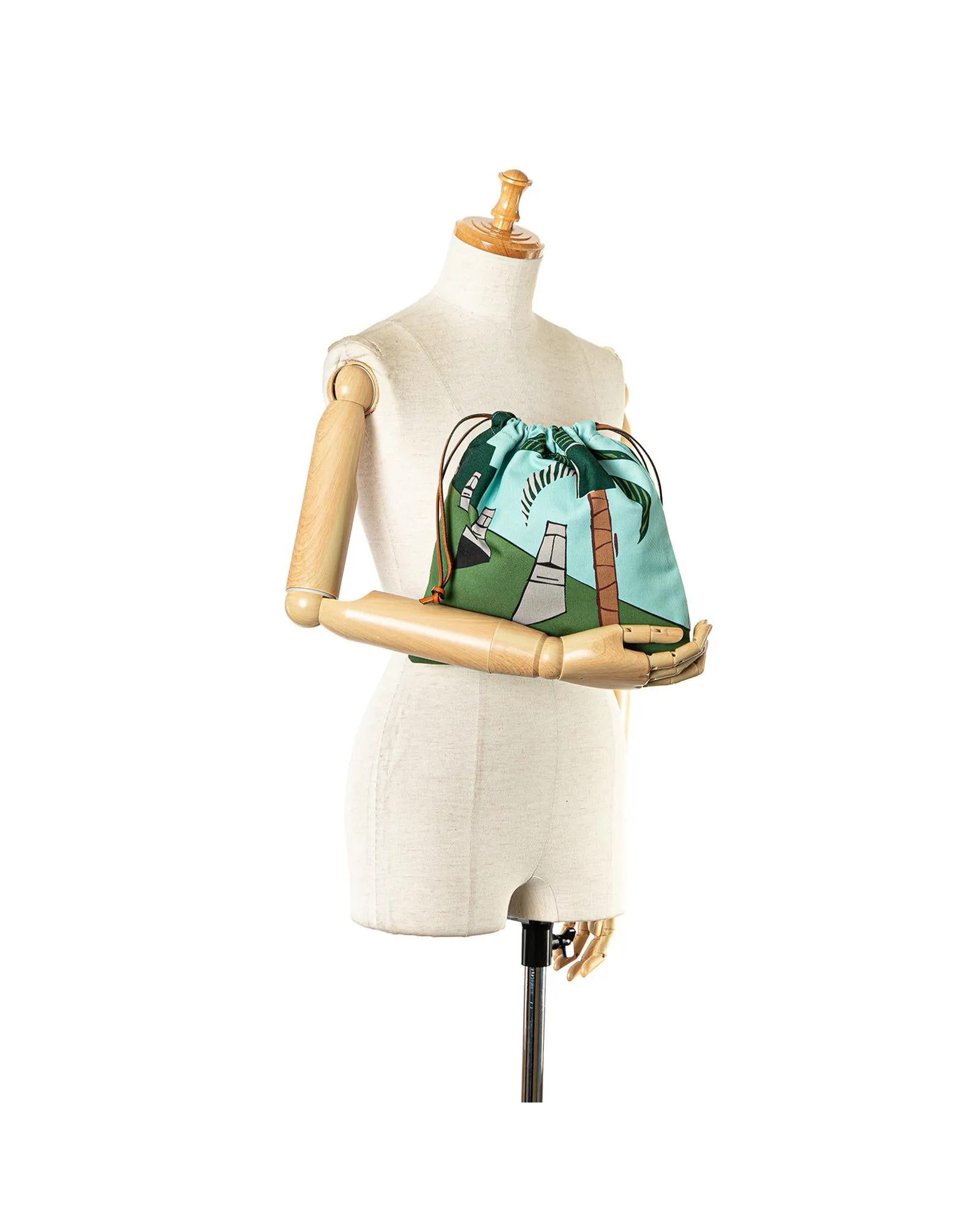 Easter Island Canvas Drawstring Clutch Bag
