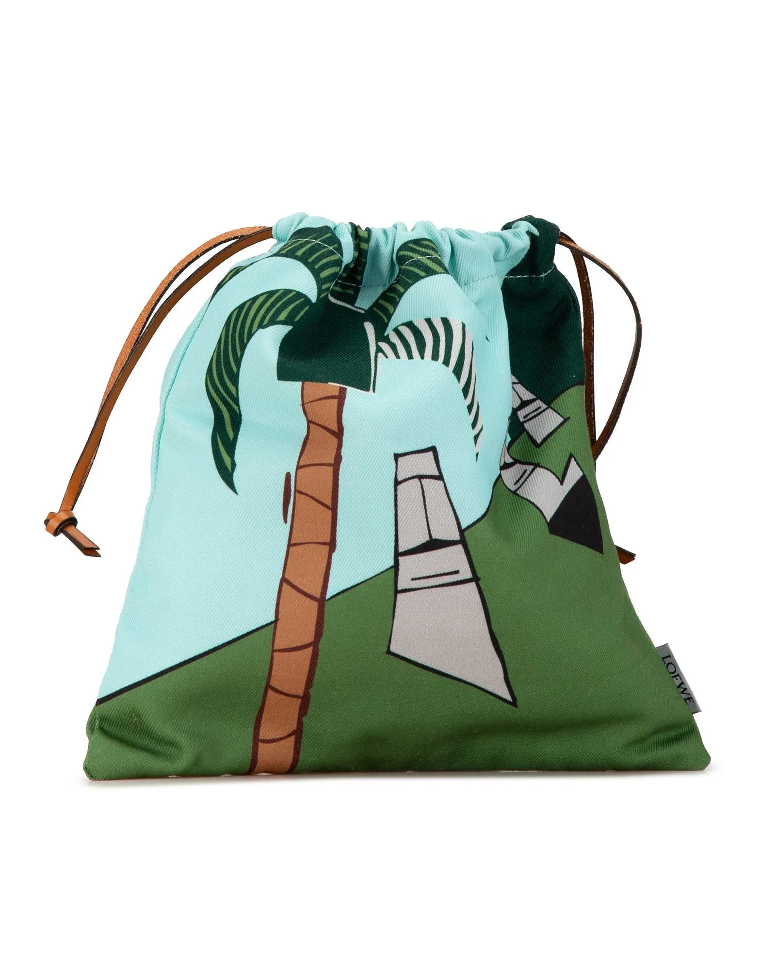 Easter Island Canvas Drawstring Clutch Bag