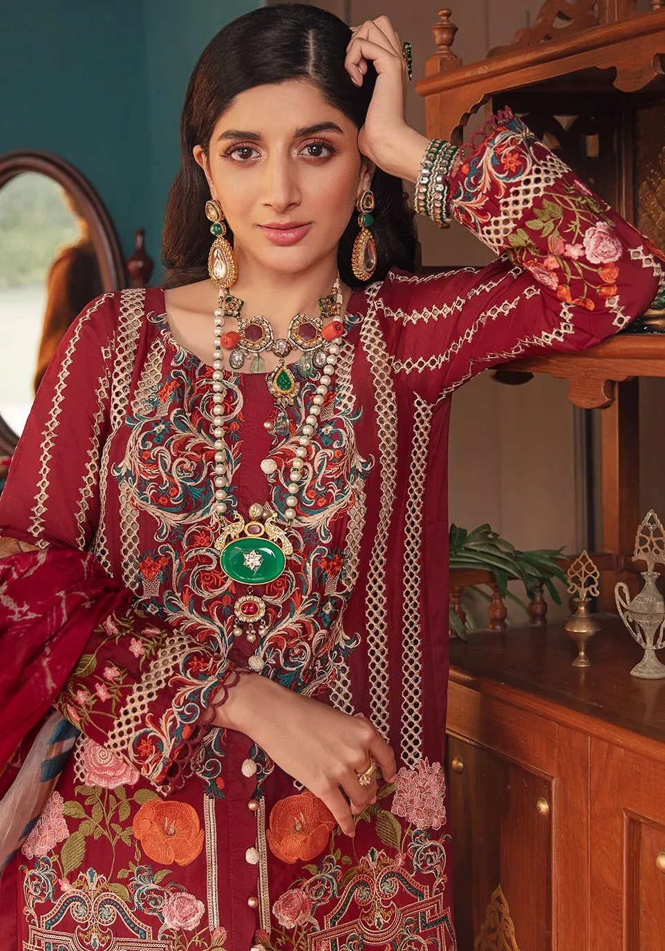 Elaf Festive Chikankari Collection – EFC 11B-	Magnificent