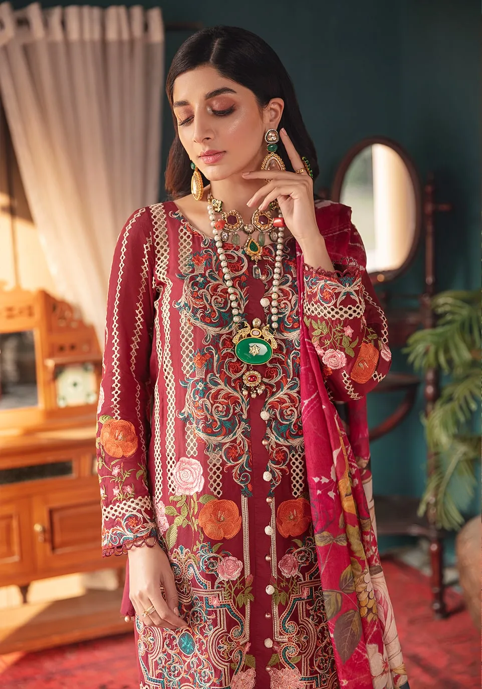 Elaf Festive Chikankari Collection – EFC 11B-	Magnificent