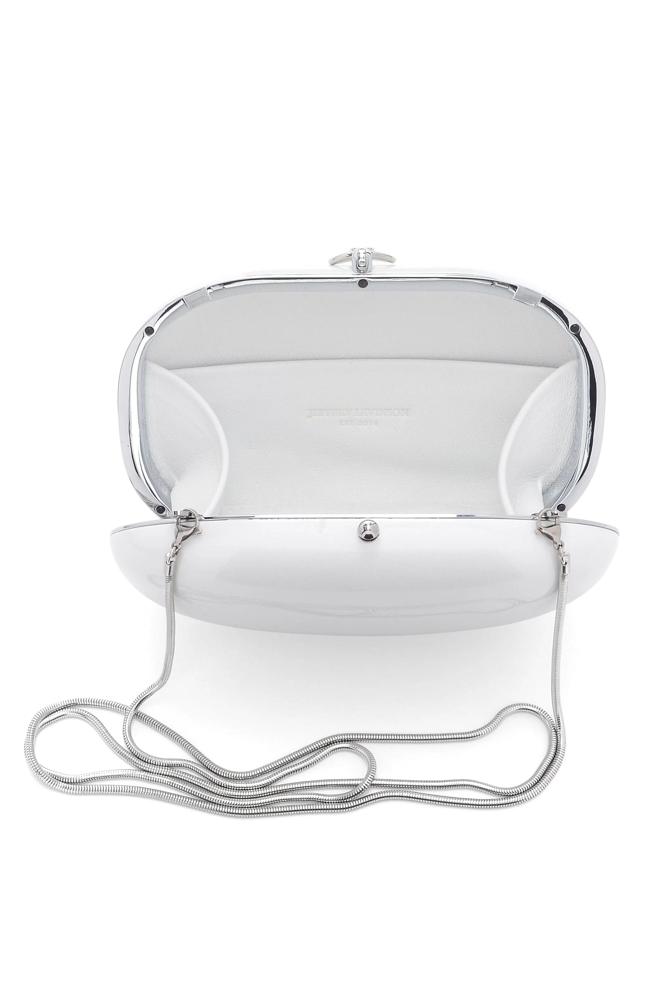 Elina White Butterfly Clutch