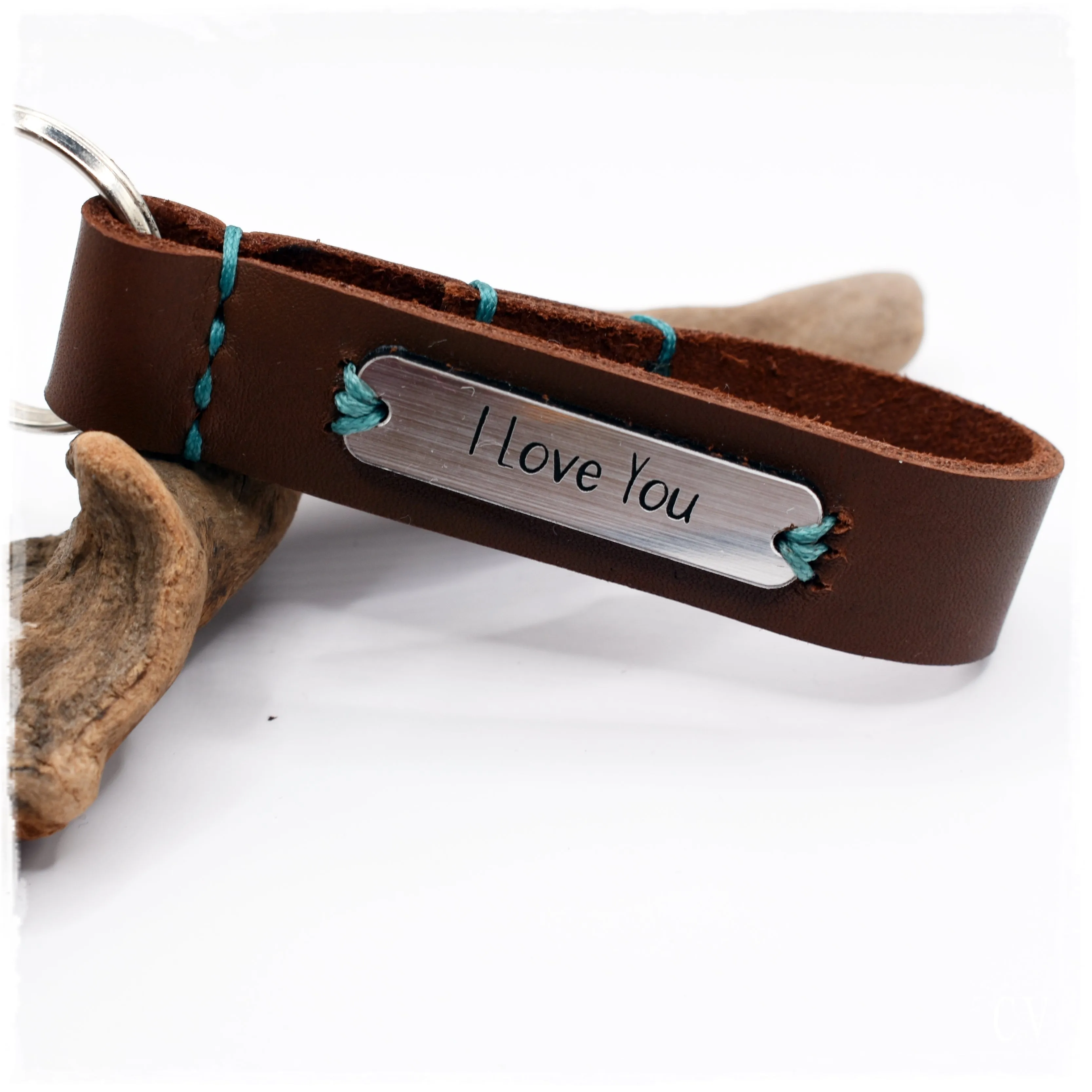 Engraved Leather Key-Fob