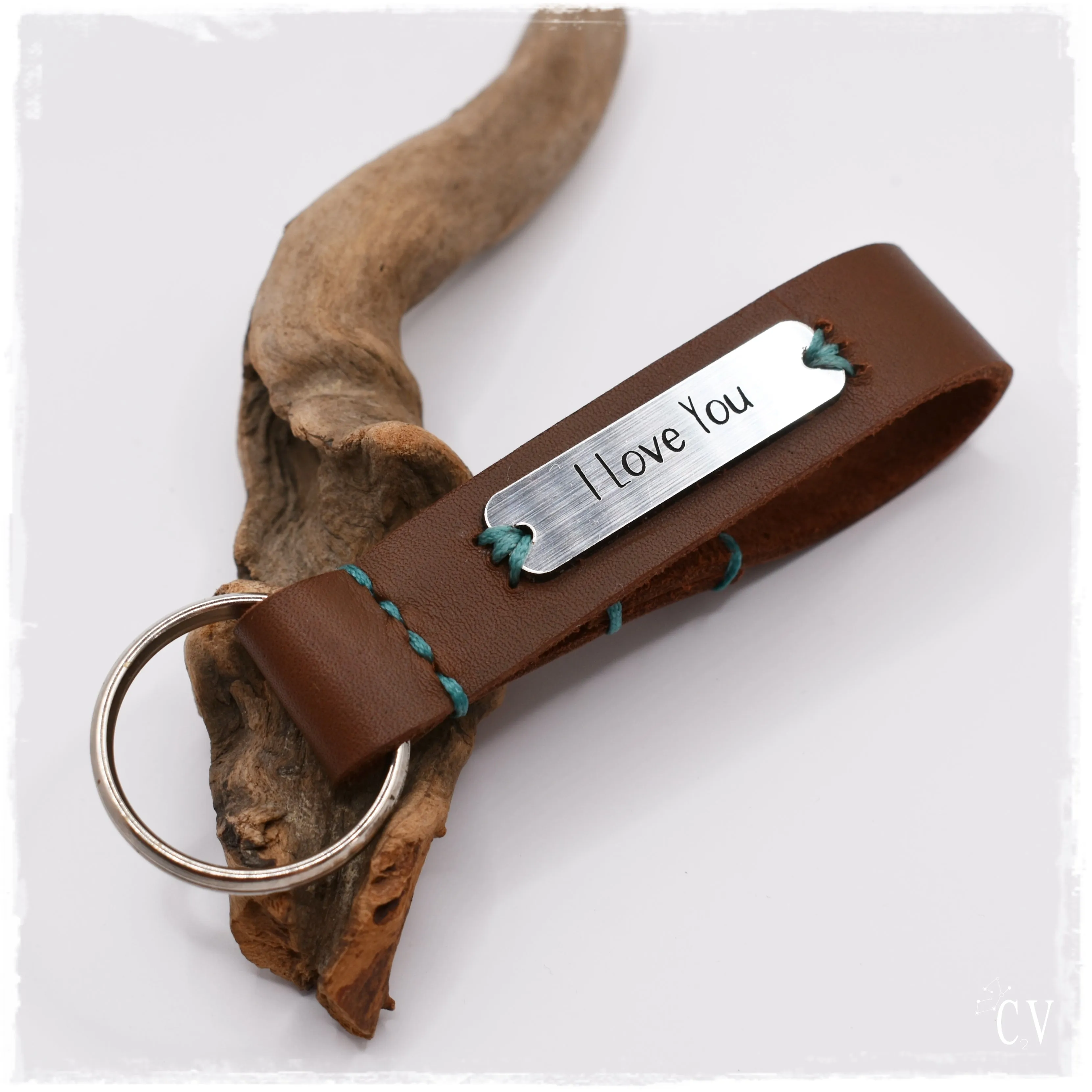 Engraved Leather Key-Fob