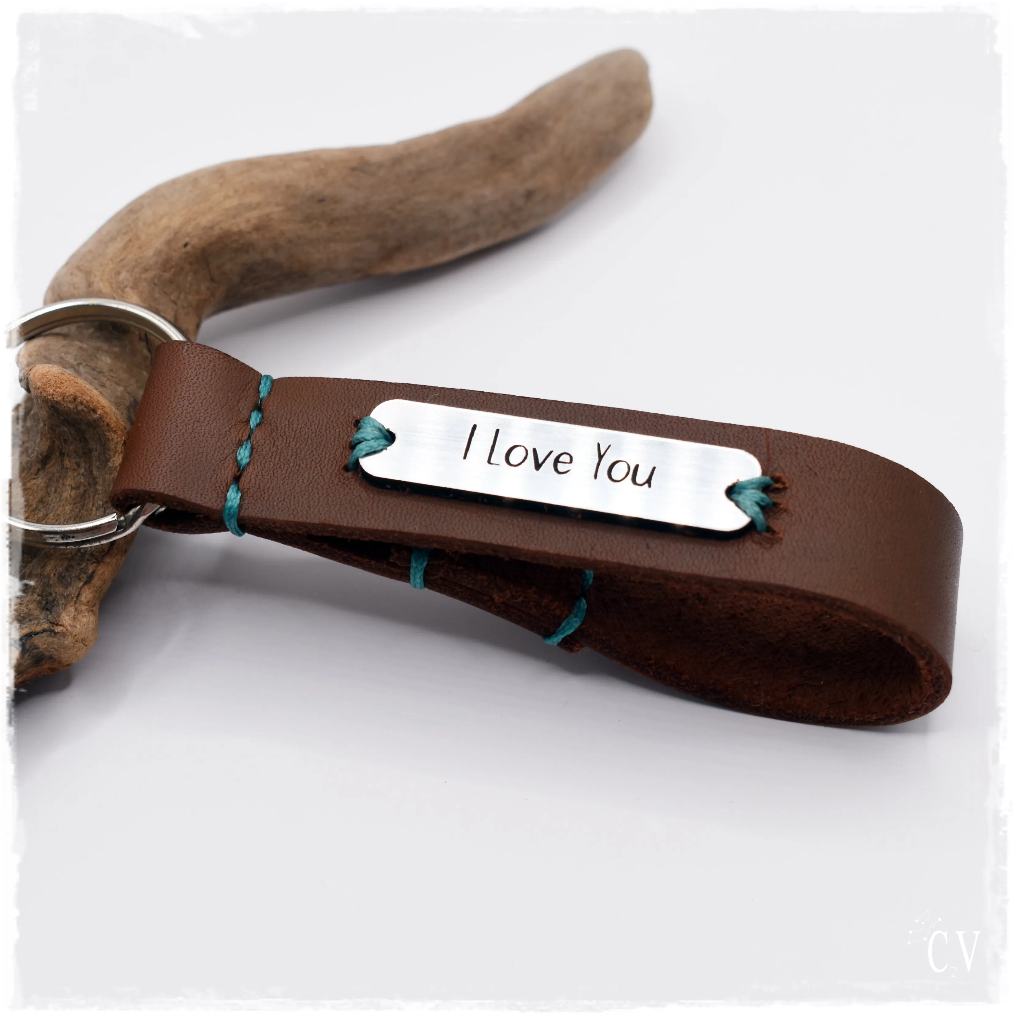 Engraved Leather Key-Fob