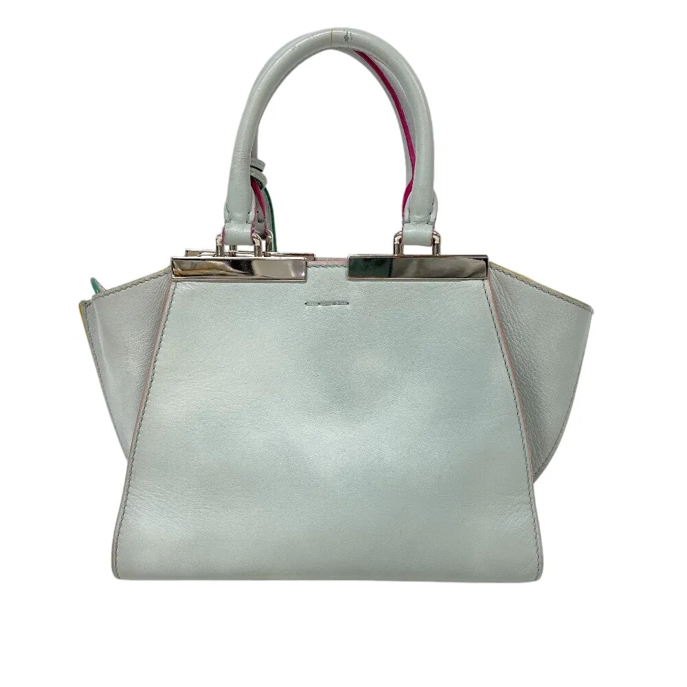 FENDI Handbag 8BH333 leather blue Petite Troisur