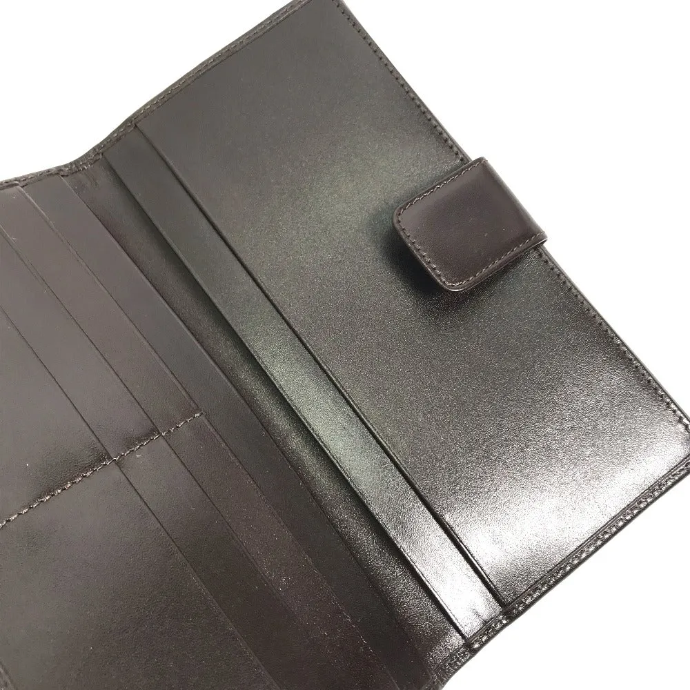 FENDI Long Wallet Purse 2804-01339 Canvas / leather Brown Zucca Bill Compartment mens Used