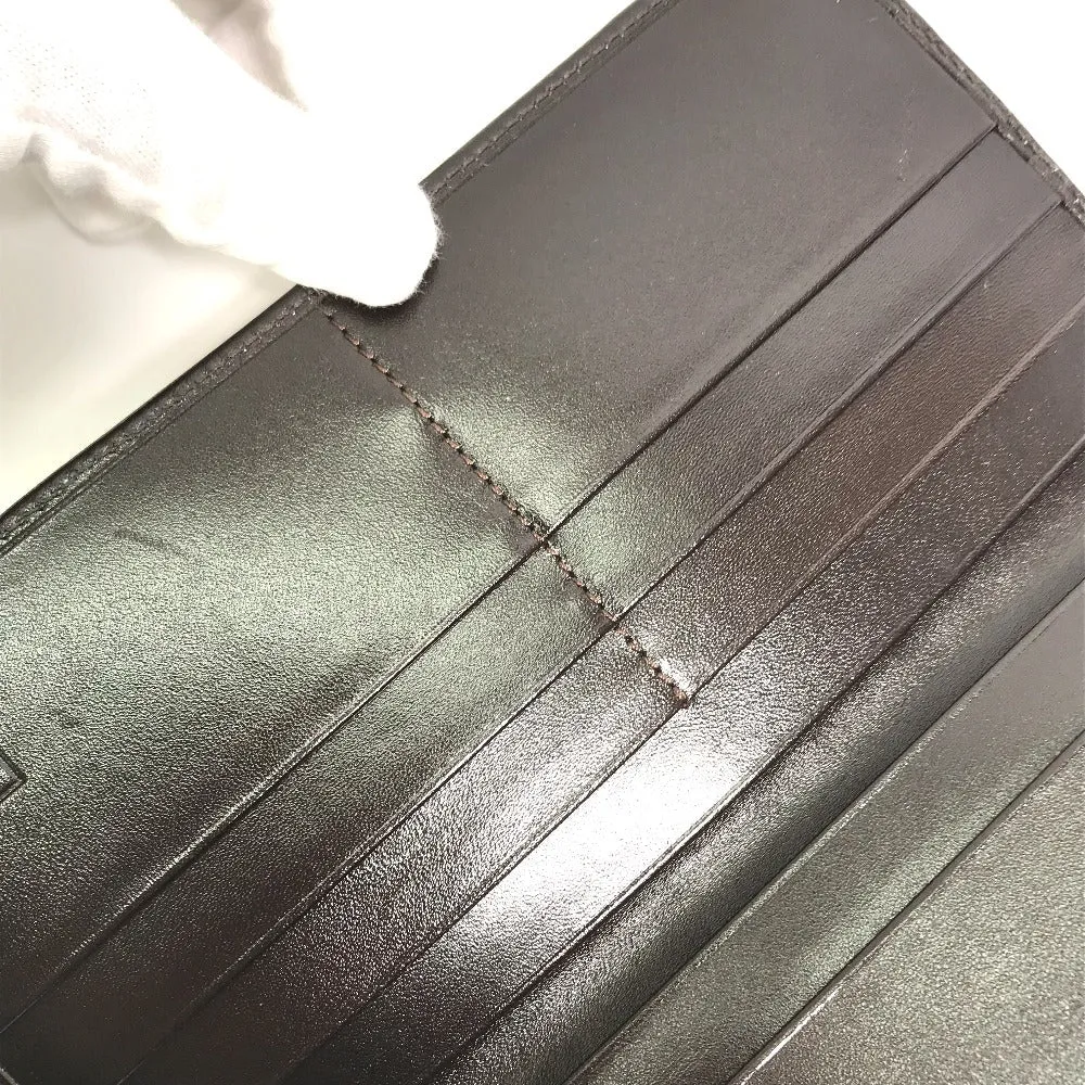 FENDI Long Wallet Purse 2804-01339 Canvas / leather Brown Zucca Bill Compartment mens Used