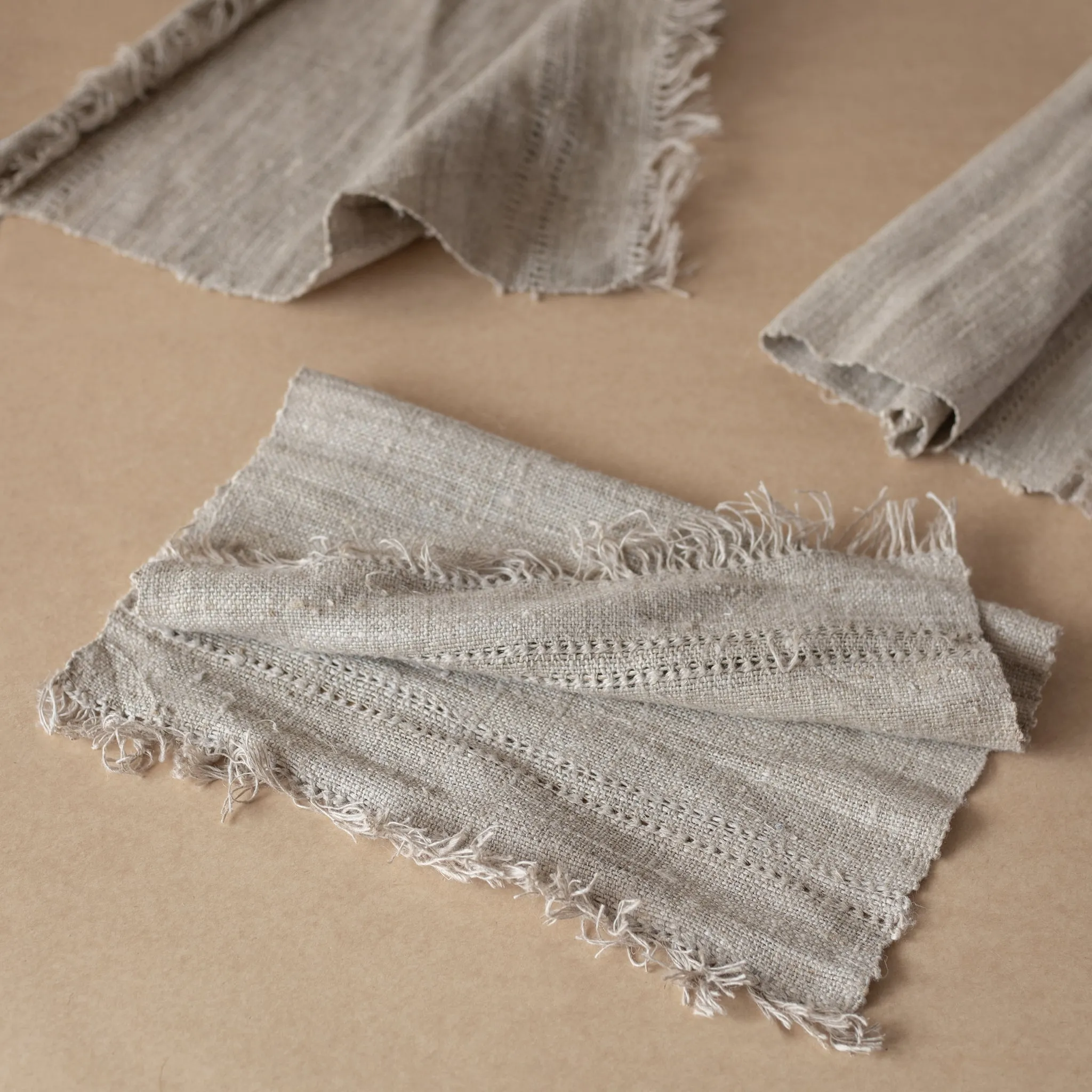 Fringe Hemp Placemat (Set Of 4) - Hemp - Natural