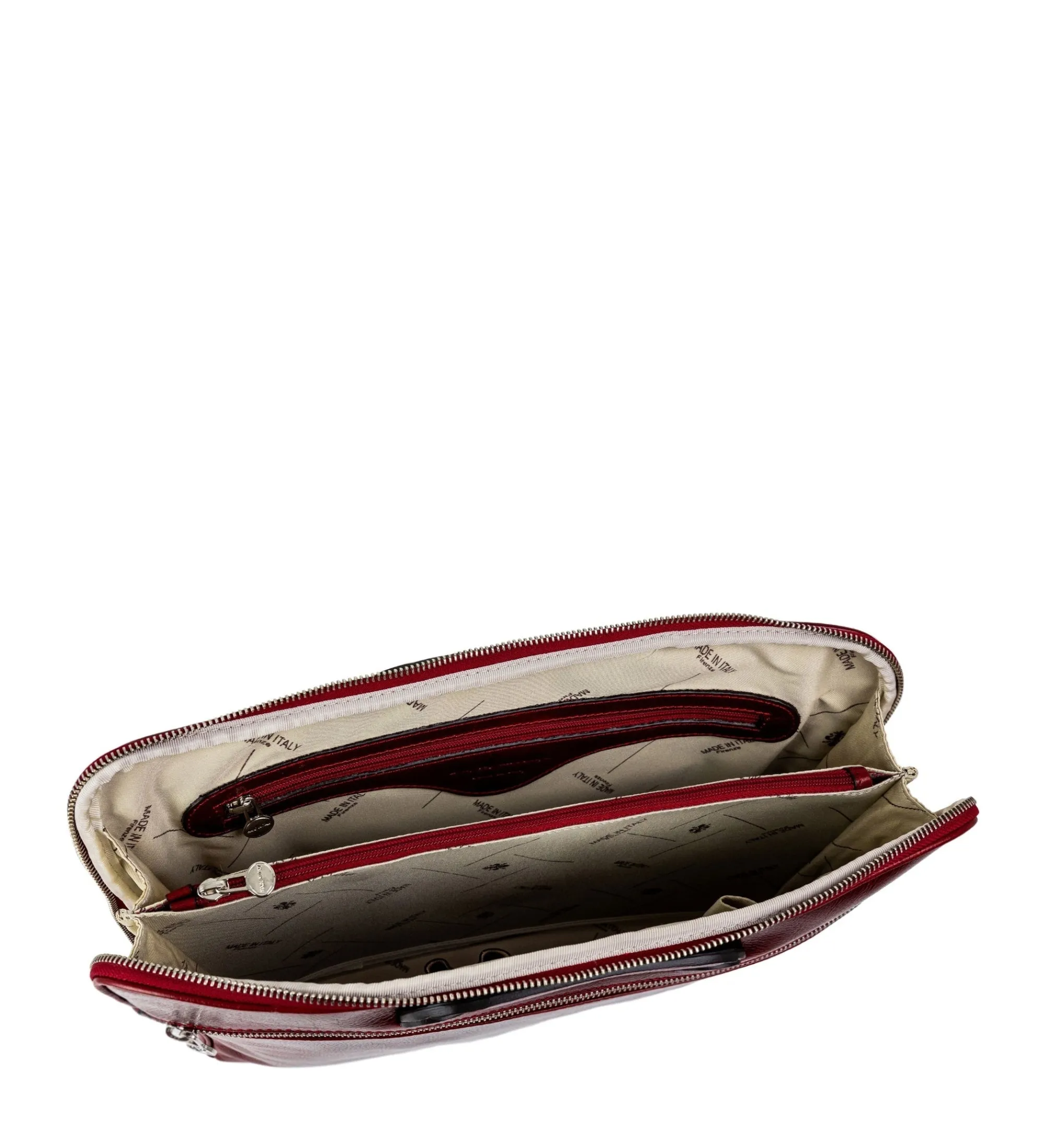 Full Grain Italian Leather Briefcase Laptop Bag - Brave New World