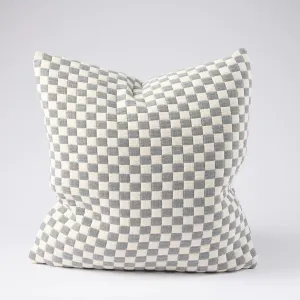 Gambit Cushion | White/Blue 50 x 50cm